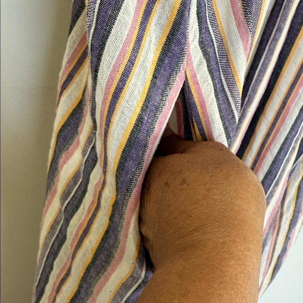 Easel Striped Button-Front Midi Dress - Picture 7 of 7